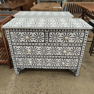 Table console incrustée d'os pour meubles de salon Design moderne 2025 Home - Product Image 2