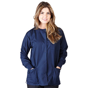 Blouses d'hôpital pour femmes, col rond, fermeture à boutons-pression, anti-plis, durables, douces, confortables et chaudes, en Spandex/Polyester - Product Image 4