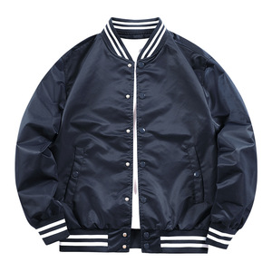 Vente en Gros Personnalisable Vintage Slim Varsity Vestes Cool Fleece Winter Baseball Bomber Stand Collar Parka Veste De Sport Automne - Product Image 4