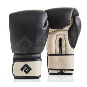 Gants de boxe en cuir les plus vendus avec coutures renforcées en mousse absorbant les chocs coupe réglable - Product Image 1