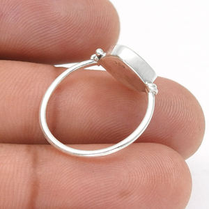 Natural Lapis Lazuli Gemstone Cushion Shape <b>Ring</b> for Woman <b>Girls</b> Handmade Jewelry 925 Sterling Silver <b>Rings</b> Wholesale Supplier - Product Image 5