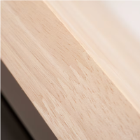 Durabilité Bloc de boucher droit naturel articulé à doigts Hevea Comptoir carré pour comptoirs de table et de bureau et bancs de travail