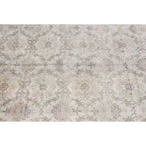 พรมวินเทจลายต้นไม้สีขาวเทา ขนาด 3.8x6 ฟุต พรมตุรกี พรมขนสัตว์ - Product Image 4