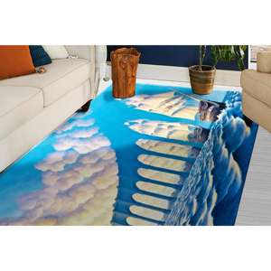 Bridge Made of Sky <b>Rug</b>, Printed <b>Rug</b>, Modern Art <b>Rug</b>,<b>Chenille</b> <b>Rug</b> - Product Image 2