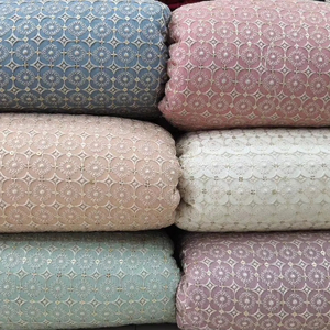 Kualitas tinggi berat Georgette kain Satin untuk gaun pernikahan PVC Dicetak Floral Schiffli bordir <span class=keywords><strong>Tulle</strong></span> bahan gaun - Product Image 1