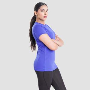 Women's Royal Blue Sports Jersey T-<b>Shirt</b>-Micro Mesh <b>Polyester</b> - Product Image 3