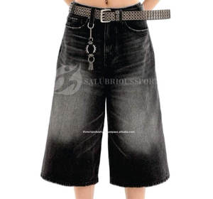 Shorts de Mezclilla de Cintura Media para Mujer, Nuevo Estilo, Alta Calidad, Corte Regular, Largos, 100% Algodón, para Moda de Verano - Product Image 1