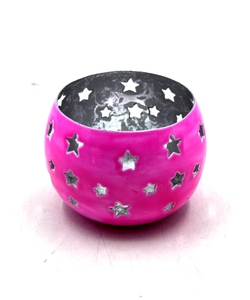 New Decorative Iron Round Votive Holder <b>pink</b> Meena <b>Candle</b> Jar for Living Room & Tabletop Christmas Lighting Decoration - Product Image 5