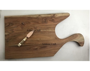 Maison hôtel planche à découper personnalisée avec outil de coupe du fromage planche de petit déjeuner en bois planche de confiserie épandeur de beurre ensemble de trancheur - Product Image 1