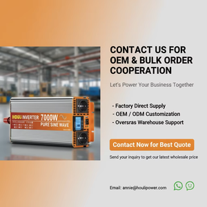 Inversor de Corriente HOULI 12V 24V a 220V Onda Pura 3000W 4000W 6000W para Auto, Carro, RV, Camión, Casa y Energía Solar - Product Image 6