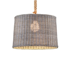 Lámpara Colgante LED de Mimbre Tejida a Mano, Estilo Rústico, con Pantalla de Ratán, Luz Blanca Cálida Suave, Personalizable para Cocina y Sala de Estar - Product Image 4
