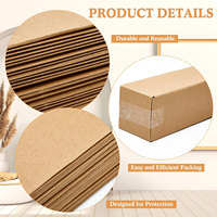 Cajas de Cartón Corrugado Resistentes con Asas, 4" X 4" X 36", para Envío, Almacenamiento y Mudanza, para Hogar, Oficina y Negocios
