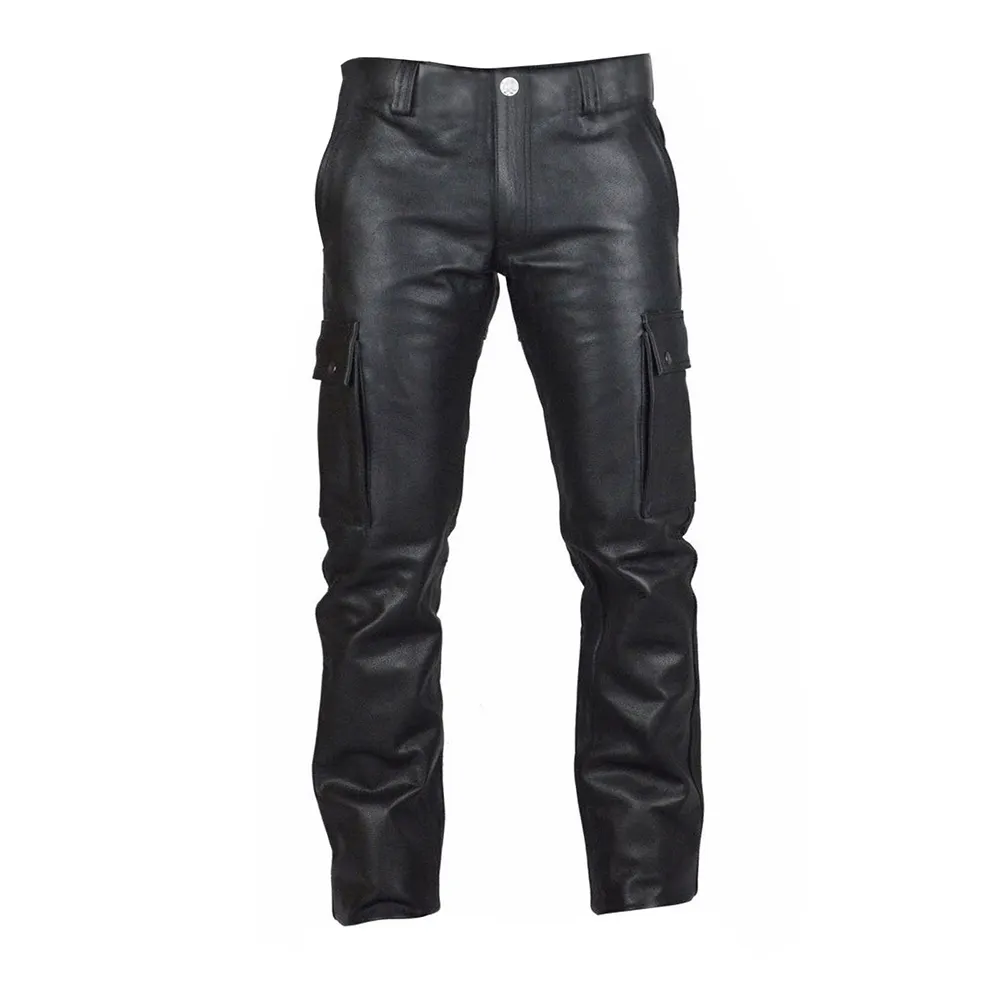 Vente en gros de pantalons en cuir robustes et durables pour hommes ensemble de pantalons en cuir pour hommes ensemble de pantalons en cuir de moto pour hommes vêtements de salon