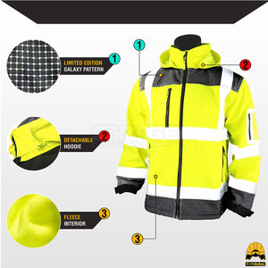 Chaqueta de Trabajo de Seguridad de Poliéster Ecológica Ligera con Certificación CE de Alta Calidad Personalizada, con Características Reflectantes Bajas - Product Image 2