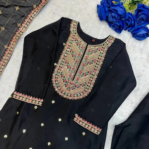 Indian Pakistan Beautiful Punjabi Girl Salwar Suit Gharara Designs Sarara Woman Dress Venta al por mayor Cosido - Product Image 1