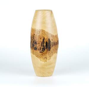 Vase en bois décoratif artisanal, finition naturelle, parfait pour la maison, le bureau, la réception d'hôtel, les projets de décoration intérieure, luxe - Product Image 1