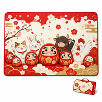 Tapis de pique-nique japonais de style Kawaii extra large, matelassé, imperméable, pour le camping en plein air, la plage, utilisation familiale