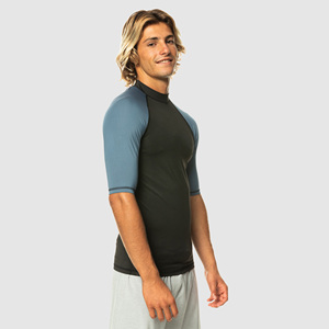 Haute qualité hommes à manches courtes Compression Rash Guard confortable respirant Nylon tissu couleur unie meilleur MMA Sport - Product Image 3
