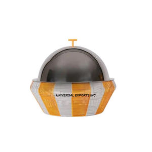 ที่อุ่นอาหารทำจากโลหะเป็นทรงกลมสำหรับบุฟเฟ่ต์สำหรับงานแต่งงานดีไซน์เนอร์หม้อปรุงอาหารสุดหรูขายดี - Product Image 1