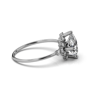 IGI Certified 1ct Oval Lab Grown Diamond Solitaire Starburst Anillo de Compromiso 14K Oro sólido con material de 18K Joyería de boda - Product Image 6