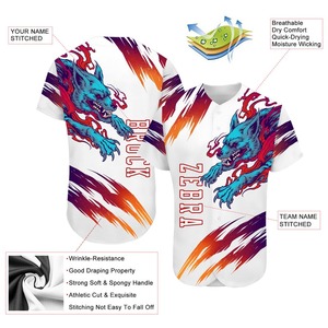 Vêtements de sport de baseball avec broderie cousue par sublimation Maillots de baseball Maillots de football pour hommes Maillots de baseball de taille américaine - Product Image 3
