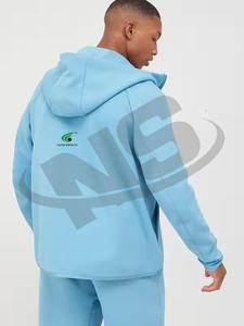 Ensembles de sweats à capuche et shorts pour hommes de qualité supérieure, coupe ample, couleur unie, vêtements de sport décontractés, vente en gros, logo personnalisé, tenue légère en deux pièces - Product Image 2