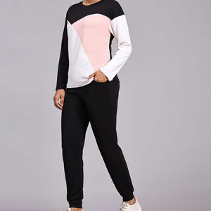 New Arrival Best Selling Winter Hooded <b>Women</b> <b>Tracksuit</b> Set Streetwear Fleece Breathable 100% Cotton Solid Full Length - Product Image 2