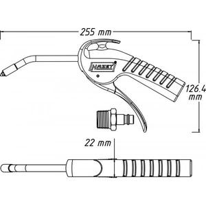 Pistola de Aire Silenciosa Hazet de 100 mm con Tubo Curvo, Herramienta de Pulverización Innovadora - Product Image 2