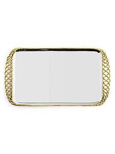 ถาดเสิร์ฟชากาแฟและน้ำผลไม้ทรงรีถาดเสิร์ฟสแตนเลสดีไซน์โบราณ - Product Image 5