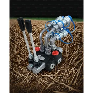 Ensemble de commande hydraulique à quatre sorties, vanne à 4 voies, type tracteur - Product Image 3