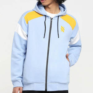 Directo de fábrica, recién llegado, sudaderas con capucha personalizadas con cremallera para hombre, de secado rápido de algodón 100% cuello con capucha, logotipo personalizable - Product Image 1