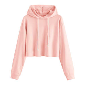 <b>Women's</b> Cotton Custom Logo Crop Hoodie Sweatshirt Fleece Blank Casual <b>Zip</b>-<b>up</b> Short <b>Top</b> Cropped Hoodies From Pakistan - Product Image 1
