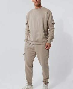 Conjunto de chándal personalizado para hombre, chándal para correr, sudadera informal con cremallera para hombre, ropa deportiva, chándal de algodón transpirable - Product Image 3