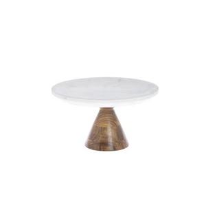 Marble Cake Stand Wood Base Stand Royal Party Ware Use <b>Swing</b> Cake Stand for Wedding Birthday Party Decoration - Product Image 1