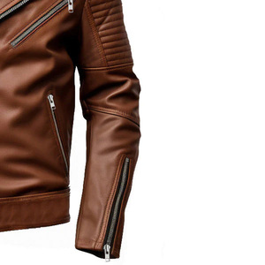 แจ็กเก็ตหนังผู้ชายน้ำหนักเบาแจ็กเก็ตแฟชั่นหนังกันลมลำลองลำลองทนทานแจ็คเก็ตคุณภาพสูงจากปากีสถาน - Product Image 2