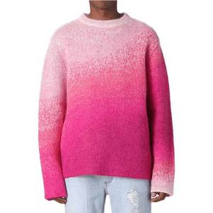 OEM personnalisé pull en tricot de mohair respirant pour hommes, pull à col rond, design imprimé, vêtements d'hiver, couleurs différentes anti-rétrécissement - Product Image 6