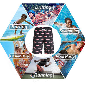 Short de plage à taille élastique personnalisé en maille pour la course à pied, la natation d'été, le confort, ceinture élastique, pour adultes - Product Image 5