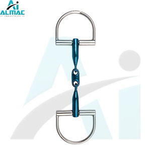 Broca de caballo en forma de D equilibrada de ALMAC con doble articulación para mejorar la respuesta del caballo y la sensación de rienda adecuada para entrenamiento y equitación - Product Image 2
