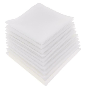 100% serviettes de table en coton blanc doux au toucher Texture lavable tissu absorbant réutilisable finition Premium utilisation de table élégante - Product Image 1