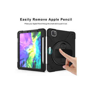 Étui en silicone robuste Netzy Defender pour Apple iPad Pro 11 2020 (2e génération) et iPad Mini 5, coque arrière de protection antichoc - Noir - Product Image 6