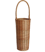 Support de parapluie en osier haut fait main en gros, panier porte-parapluie en rotin naturel pour entrée et salon, fabriqué au Vietnam