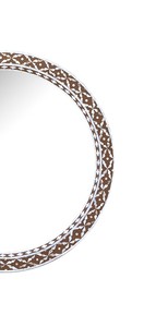 Miroir mural en incrustation de nacre fabriqué à la main de designer Décoration artistique de luxe pour les espaces de vie élégants - Product Image 6