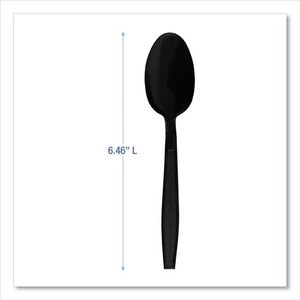 Cuillères à café jetables en polypropylène noir robuste Boardwalk, 1000/carton - Product Image 5