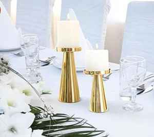 Candelabro de Metal Grande con Acabado Dorado, Soporte Decorativo Personalizable, Moderno y Vintage para Mesa de Sala de Estar - Product Image 4