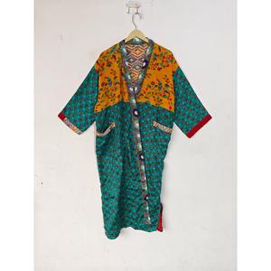 ชุดแมกซี่สไตล์โบฮีเมียนสำหรับทั้งชายและหญิงชุดกิโมโนผ้าไหมรีไซเคิลพร้อมชุดนอนเข็มขัดเสื้อผ้าใส่ในช่วงฤดูร้อนสำหรับฤดูใบไม้ร่วงและฤดูใบไม้ผลิ - Product Image 5
