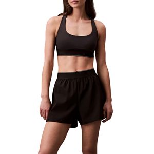 Women's Plus Size Classic <b>Racerback</b> Sports <b>Bra</b> Scoop Neck High for Yoga Gym Fitness Workout Compression Top with Front Logo - Product Image 2