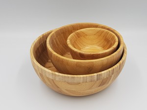 ชามไม้ไผ่แฮนด์เมดแบบมินิมอลรักษ์โลกจาก Huhipro เวียดนาม สำหรับแคมป์ปิ้ง ปรับแต่งได้ รองรับ OEM/ODM ขนาด D12H5 D14H7 D18H7 ซม. - Product Image 5