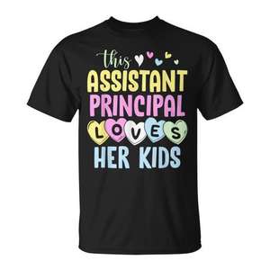 T-shirt Assistant Principal Loves Her Kids, cadeau scolaire pour la Saint-Valentin - Product Image 1