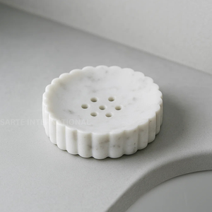 Descubre la mejora de baño más buscada del año, esta jabonera de mármol eleva tu espacio, organiza tu fregadero al instante - Product Image 3