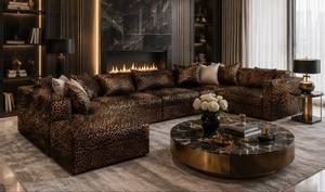 Three Seat Fabric Sectional <b>Sofa</b> Set Modular Loose Back <b>Inflatable</b> Contemporary Style Max Luxury Hotel - Product Image 5